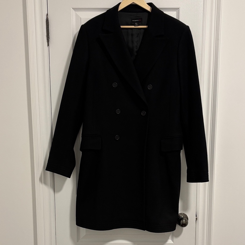 Men’s Black Double-Breasted Karl Lagerfield for H & M Coat